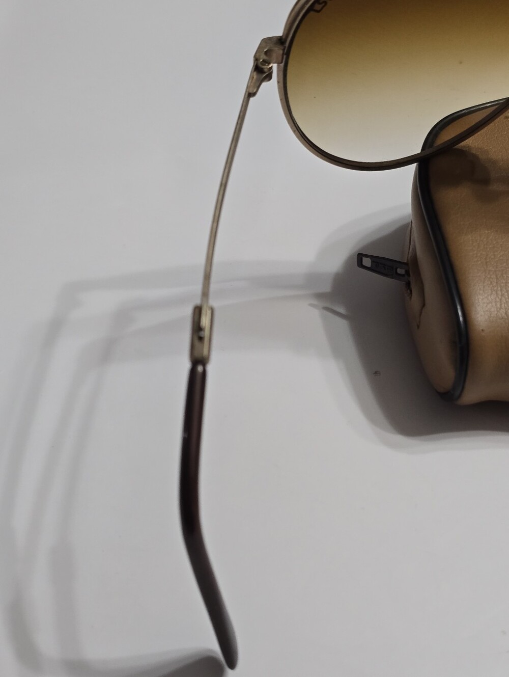 Vintage 80s Sport Brown Gradient Aviator Sunglasses - Picture 11 of 16